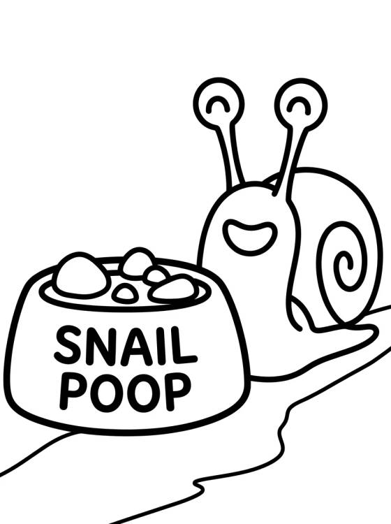 Gary o Caracol Comendo Comida de Caracol para colorir Desenho de Gary o Caracol Comendo Comida de Caracol para colorir e imprimir grátis
