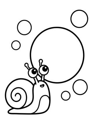 Gary o Caracol e as Bolhas de Sabão para colorir Desenho de Gary o Caracol e as Bolhas de Sabão para colorir e imprimir grátis