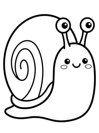 Coleção de desenhos para colorir: Gary o Caracol para Colorir