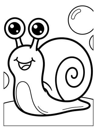 Gary o Caracol Sorrindo para colorir Desenho de Gary o Caracol Sorrindo para colorir e imprimir grátis
