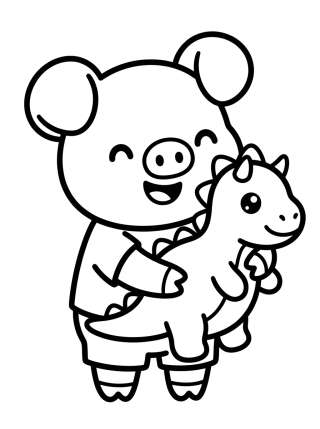 Coleção de desenhos para colorir: Desenhos do George Pig para Colorir