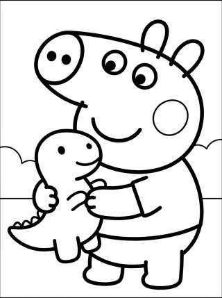 Coleção de desenhos para colorir: Desenhos do George Pig para Colorir