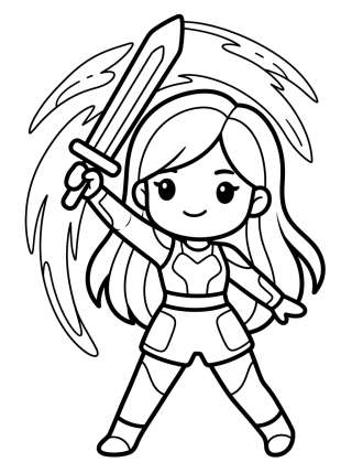 Coleção de desenhos para colorir: Guerreiras K-Pop em Ação