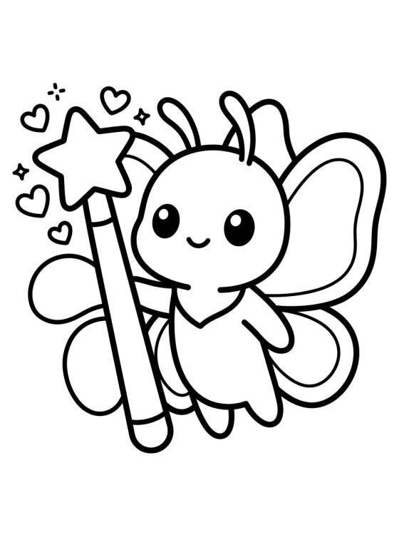 Hawk Moth com Cetro Mágico para colorir Desenho de Hawk Moth com Cetro Mágico para colorir e imprimir grátis