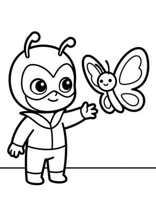 Hawk Moth e a Borboleta Akuma para colorir Desenho de Hawk Moth e a Borboleta Akuma para colorir e imprimir grátis