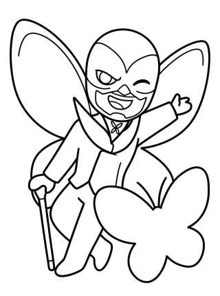 Hawk Moth em Pose Divertida para colorir Desenho de Hawk Moth em Pose Divertida para colorir e imprimir grátis