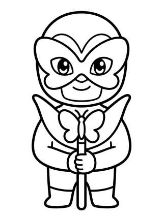 Hawk Moth Fofo com seu Cetro para colorir Desenho de Hawk Moth Fofo com seu Cetro para colorir e imprimir grátis