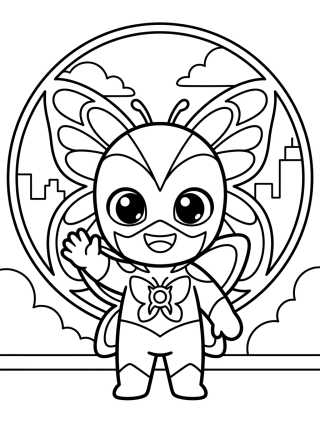 Hawk Moth na Janela do Esconderijo para colorir Desenho de Hawk Moth na Janela do Esconderijo para colorir e imprimir grátis