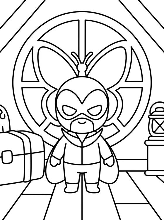 Hawk Moth na Janela Secreta para colorir Desenho de Hawk Moth na Janela Secreta para colorir e imprimir grátis