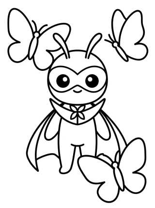 Hawk Moth no Esconderijo para colorir Desenho de Hawk Moth no Esconderijo para colorir e imprimir grátis