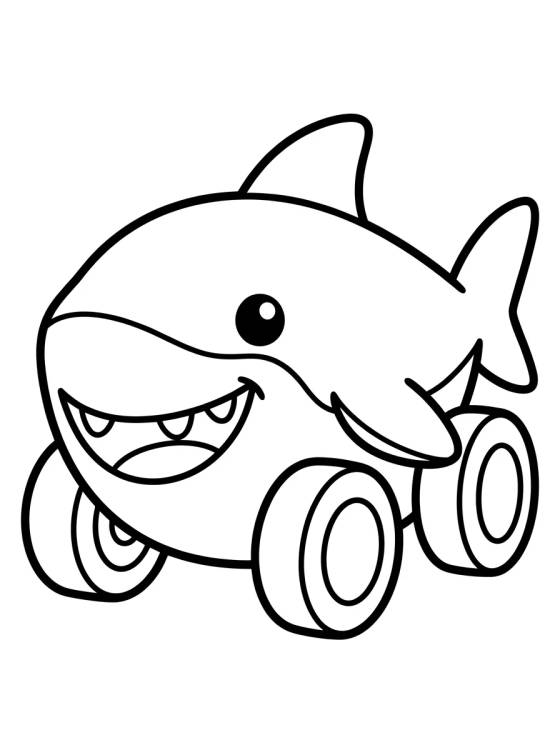 Carrinho Tubarão Hot Wheels para colorir Desenho de Carrinho Tubarão Hot Wheels para colorir e imprimir grátis