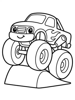 Hot Wheels Monstruoso Monster Truck para colorir Desenho de Hot Wheels Monstruoso Monster Truck para colorir e imprimir grátis