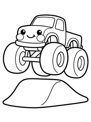Monster Truck Hot Wheels Amigável para colorir Desenho de Monster Truck Hot Wheels Amigável para colorir e imprimir grátis