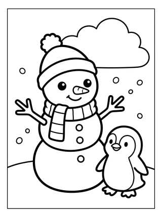 Boneco de Neve Sorridente para colorir Desenho de Boneco de Neve Sorridente para colorir e imprimir grátis