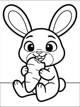 Judy Hopps Comendo uma Cenoura para colorir Desenho de Judy Hopps Comendo uma Cenoura para colorir e imprimir grátis
