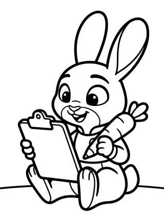 Judy Hopps Detetive Anotando para colorir Desenho de Judy Hopps Detetive Anotando para colorir e imprimir grátis