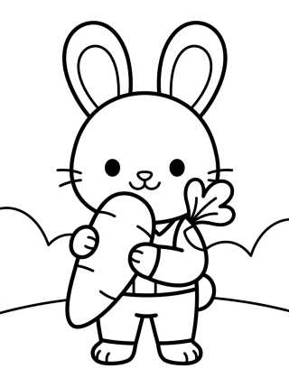 Judy Hopps Segurando uma Cenoura para colorir Desenho de Judy Hopps Segurando uma Cenoura para colorir e imprimir grátis