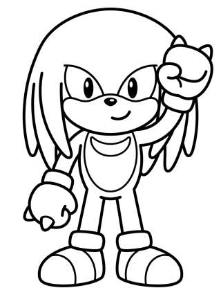 Coleção de desenhos para colorir: Desenhos do Knuckles para Colorir