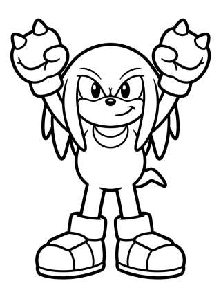 Coleção de desenhos para colorir: Knuckles para Colorir e Imprimir Grátis