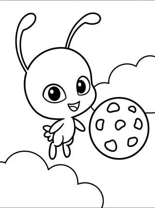 Kwami Tikki Fofinha para colorir Desenho de Kwami Tikki Fofinha para colorir e imprimir grátis