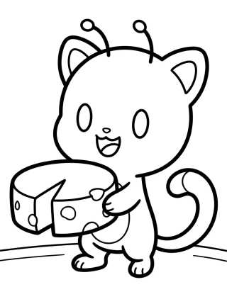 Plagg o Kwami do Gato Preto para colorir Desenho de Plagg o Kwami do Gato Preto para colorir e imprimir grátis