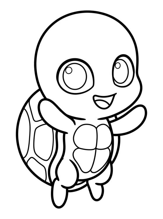 Wayzz o Kwami Tartaruguinha Sorridente para colorir Desenho de Wayzz o Kwami Tartaruguinha Sorridente para colorir e imprimir grátis