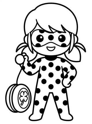 Ladybug em Posição de Heroína para colorir Desenho de Ladybug em Posição de Heroína para colorir e imprimir grátis