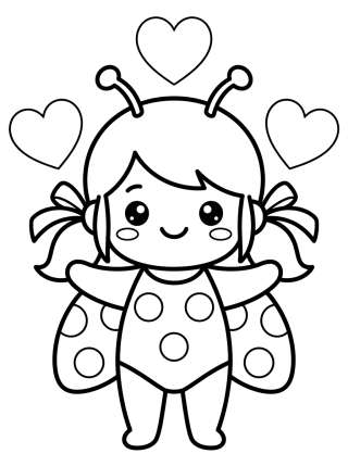 Coleção de desenhos para colorir: Desenhos da Ladybug para Colorir