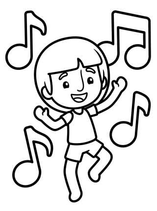Lila Dançando com Músicas para colorir Desenho de Lila Dançando com Músicas para colorir e imprimir grátis