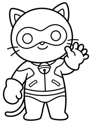 Cat Noir Kawaii para colorir Desenho de Cat Noir Kawaii para colorir e imprimir grátis