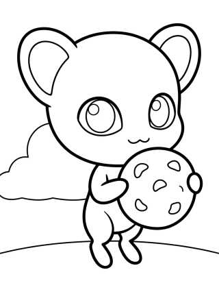 Kwami Tikki Fofinha para colorir Desenho de Kwami Tikki Fofinha para colorir e imprimir grátis