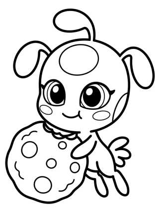 Kwami Tikki Fofinha para colorir Desenho de Kwami Tikki Fofinha para colorir e imprimir grátis