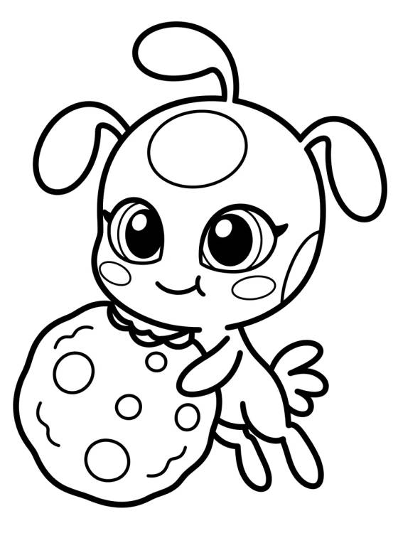 Kwami Tikki Fofinha para colorir Desenho de Kwami Tikki Fofinha para colorir e imprimir grátis