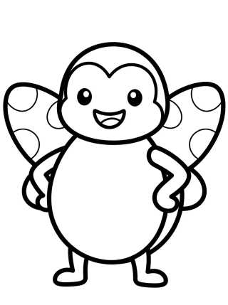 Ladybug Fofinha Sorrindo para colorir Desenho de Ladybug Fofinha Sorrindo para colorir e imprimir grátis