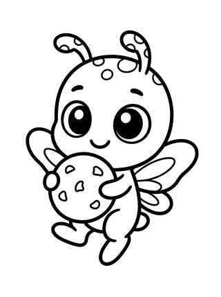 Tikki a Kwami da Joaninha para colorir Desenho de Tikki a Kwami da Joaninha para colorir e imprimir grátis