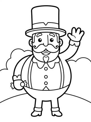 Bita com Cartola Fofo para colorir Desenho de Bita com Cartola Fofo para colorir e imprimir grátis