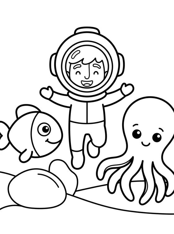 Bita no Fundo do Mar para colorir Desenho de Bita no Fundo do Mar para colorir e imprimir grátis