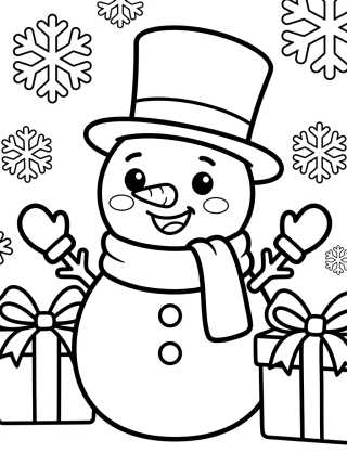 Boneco de Neve de Festas para colorir Desenho de Boneco de Neve de Festas para colorir e imprimir grátis
