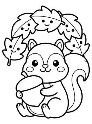 Coleção de desenhos para colorir: Outono Encantado