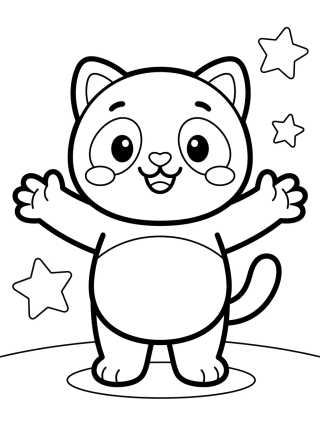Pandy Gato Dando Abraço de Abraçinho para colorir Desenho de Pandy Gato Dando Abraço de Abraçinho para colorir e imprimir grátis