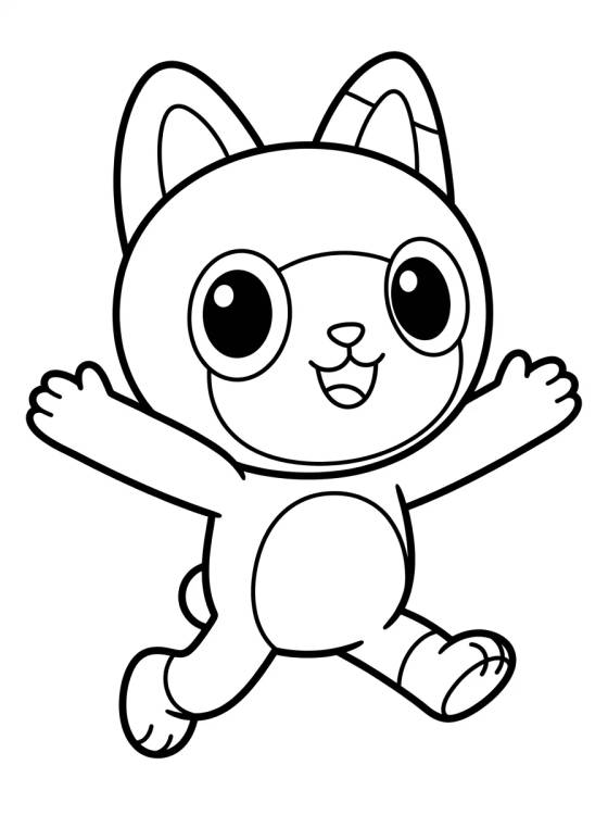 Pandy Gato Dando Abraço para colorir Desenho de Pandy Gato Dando Abraço para colorir e imprimir grátis