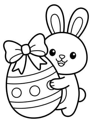 Coleção de desenhos para colorir: Coleção Especial de Páscoa Kawaii