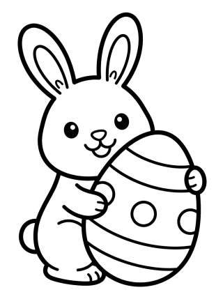 Coleção de desenhos para colorir: Desenhos de Páscoa Fofos