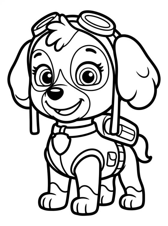 Skye a Poodle Aviadora para colorir Desenho de Skye a Poodle Aviadora para colorir e imprimir grátis