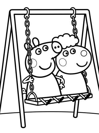 Coleção de desenhos para colorir: Peppa e Amigos