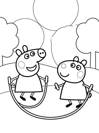 Coleção de desenhos para colorir: Peppa e Amigos para Colorir