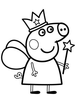 Peppa Pig Fada para colorir Desenho de Peppa Pig Fada para colorir e imprimir grátis