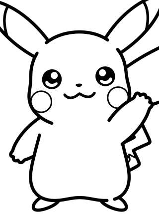 Coleção de desenhos para colorir: Pikachu Fofo para Colorir