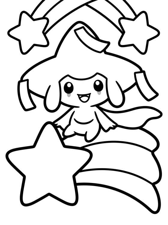 Jirachi Realizando Desejos para colorir Desenho de Jirachi Realizando Desejos para colorir e imprimir grátis