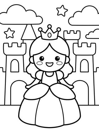 Coleção de desenhos para colorir: Princesas Fofas